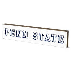 wooden sign with Penn State in block letters